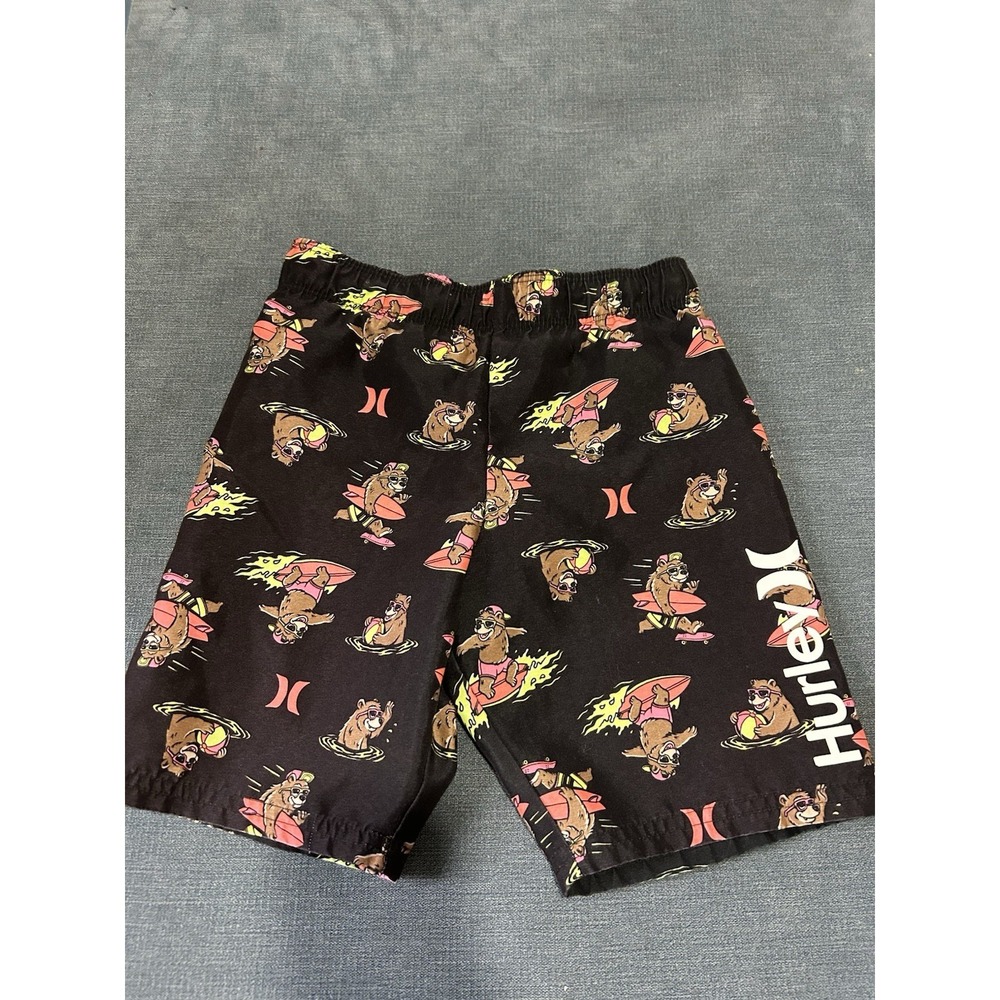 Hurley Boys Swim trunks Bear Print Size 6